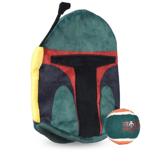 Star Wars for Pets Boba Fett Fetch It Helmet Tennis Ball Dog Toy | Fetch Toy with Ball for Dogs | Dog Toys, Crinkle Dog Toys, Fan Gifts Pet Gifts, 11 Inch (FF19191)