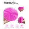 Kissfee Hair Scalp Massager Shampoo Brush Soft Scalp Scrubber for Dandruff, 2 Pack (Pink and Purple)
