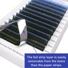 Color Easy Fan Lashes 0.07 D Curl Ombre Blue Volume Lash Extensions 9-16mm Mixed Lash Tray Color Lashes Extension Self Fanning 2D-10D Volume Eyelash Extensions by CoMango