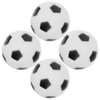 LUOZZY 4 Pcs Dogs Chew Toys Soccer Balls Puppy Biting Toys Football Shaped Interactive Dog Toy for Small Meidum Dogs Puppy Pet Supplies - Black & White