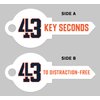 Lutzie 43 Foundation Orange and Blue 5-Key Family Pack Featuring “43 Key Seconds” and “43 to Distraction-Free” Slogans for Safe Driving Awareness. Key Ring Reminders
