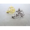 Generic Small gold or silver flower hair barrette alligator clip bridal clip bridal (Primary color: Gold)