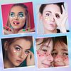 Fssqii 9 Sheets Face Temporary Tattoos Stickers for Girl Women Glitter Cute Freckle Butterfly Heart Cloud Makeup Waterproof Beautiful Tattoo for Body Rave Decorations for Kids Girls Party Favors