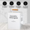 Simplation Laundry Detergent Container, Modern Farmhouse Storage Box for Laundry Room Decor and Accessories (White, 11 x 7 x 6 inches, 144 oz)