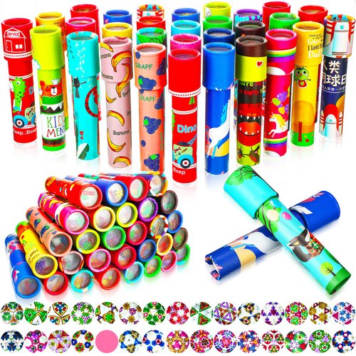 30 Pcs Classic Kaleidoscope Educational Kaleidoscope Toy Return Gift Vintage Educational Toys Party Bag Fillers School Classroom Prizes for Adults and Teens Party Favors, Random Styles (Double Style)
