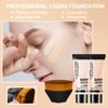 Foundation Full Coverage Matte Oil Control Concealer with Face Primer & Makeup Brush & Makeup Sponge & Foundation Brush