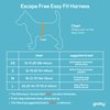 Gooby Escape Free Easy Fit Harness - Blue, Medium - No Pull Step-in Patented Small Dog Harness with Quick Release Buckle - Perfect On The Go No Pull Harness for Small Dogs or Medium Dog Harness