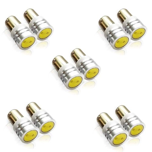 Genssi BA9 BA9S Miniature Bayonet LED Bulb (Pack of 10) (Blue)