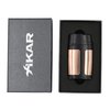 Xikar ELX Double Jet Flame Lighter with 9mm Cigar Punch, Ergonomic Design, Vintage Bronze