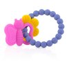 Nuby Chewy Charms Silicone Teether with Butterfly/Flower or Coral Unicorn, 1 Count (Pack of 1)
