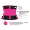 SHAPERX Waist Trainer Belt for Women Waist Trimmer Workout Fitness Back Support Belts, SZ8002-Rose-2XL