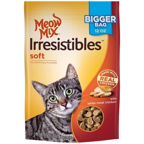 Meow Mix Irresistible Cat Treats - Soft - White Meat Chicken - 12 Ounces