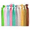 Syleia Hair Ties Pack of 100, Bright and Pastel Colors, Elastic Band, Ponytail Holders, Elastic Ribbon, Hair Band, Crease Free, Hand Knotted, Metal-free, Ouchless