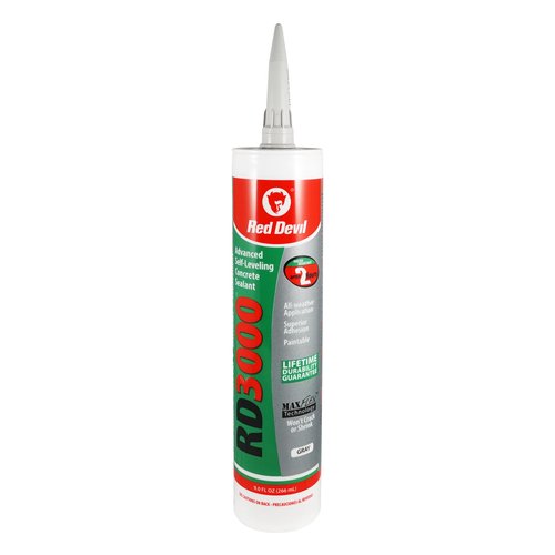 Red Devil 0980 RD 3000 Advanced Self-Leveling Concrete Sealant, Gray, 9.0-Ounce