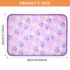 4 Pcs Pet Blanket Dog Puppy Blanket Paw Print Fleece Blanket for Small Medium Pet Dog Cat Warm Soft Sleep Mat Guinea Pig Cage Liners Blanket(White, Coffee, Pink, Purple, Small)