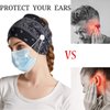 Vinyl Quote Me 4 Pieces headbands with buttons mask Boho yoga fashion Headband knotted elastic button headband for face mask nurses women masks head bands stretch wide