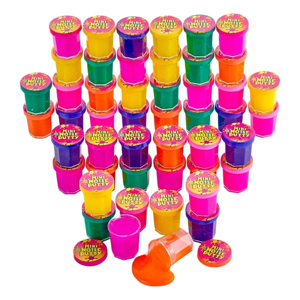 Kicko Slime Bulk Set of 48 Multicolored - Mini Noise Putty Toys Collection - Fun Kids Tactile Sensory Play, Stimulation Toy - Slime Set Gifts for Students - for Boys and Girls Ages 3+