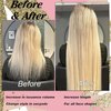 Hair Extensions Clip in Bleach Blonde Hair Extensions Real Human Hair 18inch 110g 7pcs Double Weft 12A Natural Hair Straight Thick Hair Extensions