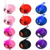 Patelai 12 Pieces Mini Hat Clips Tea Party Hats for Girls Fascinator Mini Hat Hair Clips with Ribbon Flowers Faux Feather Mesh Bow Barrette Hairpin for Girls Toddler Costume Accessory
