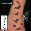 INKARTLINK Temporary Tattoos, Semi Permanent Tattoos Adult Art Designs Waterproof Temporary Tattoos Party Favors Tattoo Stickers Realistic, No Adhesive, Lasts 1-2 Weeks (Bat 1)