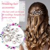 OIIKI 1 PCS Silver Rhinestone Hair Comb, Clear Rhinestones Metal Bridal Hair Comb, Wedding Crystal Hair Accessories for Women, Brides for Christmas, Parties, Prom, Dance