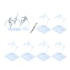 QYILUARE Action Figure Stands,Assembly Required 6 Pcs Action Figure Display Holder Base Doll Model Support Stand Compatible with SHF HG RG SD Gundam 1/44,Clear