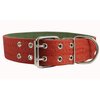 Genuine Leather Dog Collar, Padded, Red 1.75" Wide. Fits 23"-27" neck size Great Dane Mastiff