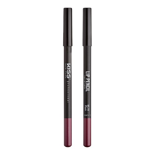 KISS NEW YORK Professional Slim Lip Pencil, Creamy Soft Lip Liner, Smooth Long-Lasting Rich Lip Color, Natural Lip Makeup, Water-Resistant Lip Crayon (Plum)
