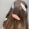 12 PCS Colorful Knitted Leaves Hair Clips Cute Fruits Hair Pins Snap Simple Barrettes Hair Accessories for Girls Toddlers Teens (Style1)