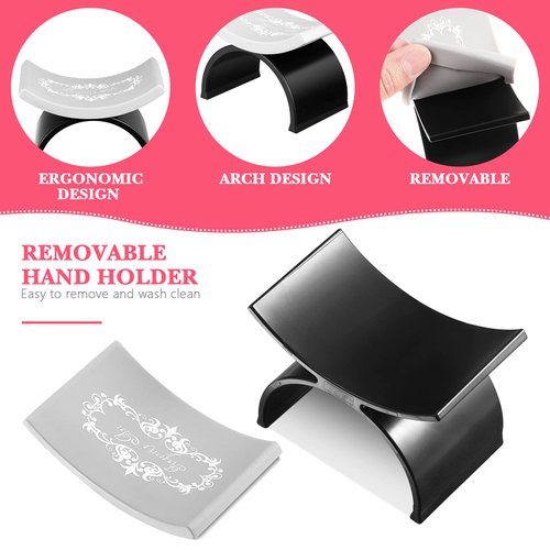 Beaupretty Nail Arm Rest,Manicure Hand Pillow U Shape Cushion Pillow Professional Nail Rest Cushion Table Desk Station Manicure Tool,Black
