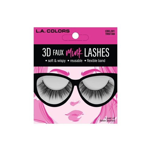 L.A. COLORS 3D Faux Mink Lashes, Laura CBEL308