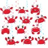 24 Pcs Crab Hanging Swirls Crab Party Decorations Crab Spirals Crab Ceiling Decorations Crab Party Supplies for Crab Birthday Party Ocean Decorations