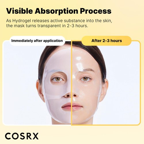 COSRX Advanced Snail Mucin Glass Glow Hydrogel Face Masks Skincare 3 EA, Collagen Face Mask, Travel Essentials, Stocking Stuffers, Korean Skin Care