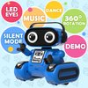Hasviey Robot Toys for Boys, Rechargeable Remote-Controlled Robot for Kids 6-8, RC Robots with Auto-Demo, Record, Repeat, Dance Moves, Music, Flexible Head & Arms, Gift Ideas for Birthday Xmas - Blue