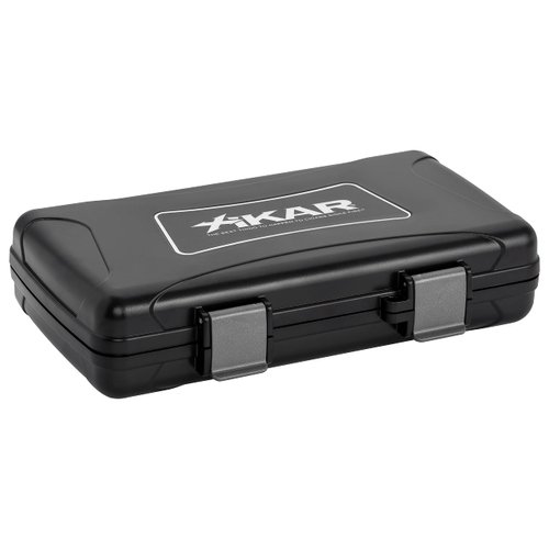 Xikar Cigar Travel Humidor, Extreme Protection, Rugged, Travel Case For 5 Cigars, Airtight, Watertight, Crushproof, Includes 1 Mini Humidifier