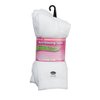 J.T. Foote - Non Binding Diabetic Socks Crew Ladies 3pk - White Size 9-11