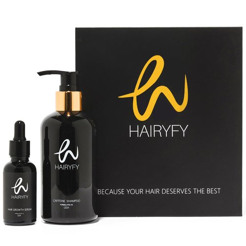 Hairyfy | Hair Loss Treatment For Men & Women - Shampoo & Serum Anti-Thinning Hair Regrowth Kit Growth And Thickness