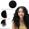 Water Wave Black Wig for Women|Synthetic Long Black Wigs for Black Women|Deep Wave Closure Wigs for White Women 27 inch