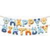 Blue Dog Happy Birthday Banner Blue Dog Birthday Banners Dog Themed Birthday Party Decorations Dog Happy Birthday Banners Blue Dog Banner for Kid Boy and Girl Blue Dog Happy Birthday Party Supplies