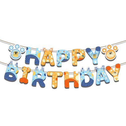 Blue Dog Happy Birthday Banner Blue Dog Birthday Banners Dog Themed Birthday Party Decorations Dog Happy Birthday Banners Blue Dog Banner for Kid Boy and Girl Blue Dog Happy Birthday Party Supplies