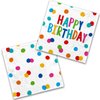 Happy Birthday Party Supplies Set - Birthday Dots Design, Featuring Happy Birthday Napkins, Suitable for Adults and Kids Birthday Decorations (6.5X6.5 in, 3-Ply Disposable, 50-Pack)