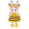 OUOZZZ Soft Baby Doll for Girls - My First Baby Doll Birthday Gifts for Girls Plush Rag Dolls Yellow Bee Dress Toy for Toddlers Kids Infants 12"