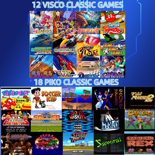 NEOCADE Retro Gaming Console, Game Consoles Built in 30 Games & 30000+ GlobalMatch Online Gaming Platform with Dual 2.4G Wireless Controllers