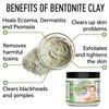 Indian Healing Clay, Pure & Natural Bentonite Clay, Deep Pore Cleansing Mask, Face Skin Care, Detoxifying Wyoming Organic Clay/Acne Remover & Rejuvenating Skin – Made in USA