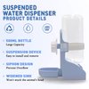 LLSPET Rabbit Water Bottle Suspension Water Dispenser for Mini Pet Bunny Guinea Pig Chinchilla, 500ml Automatic Water Bottle by Gravity Flow Supply, Prevent Overflow, BPA Free (Blue)