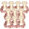 ZARSIO 10 PACK Bridesmaid Scrunchies Bridesmaid Proposal Gifts Elastics Hair Ties Bachelorette Party Favors (Rosegold)