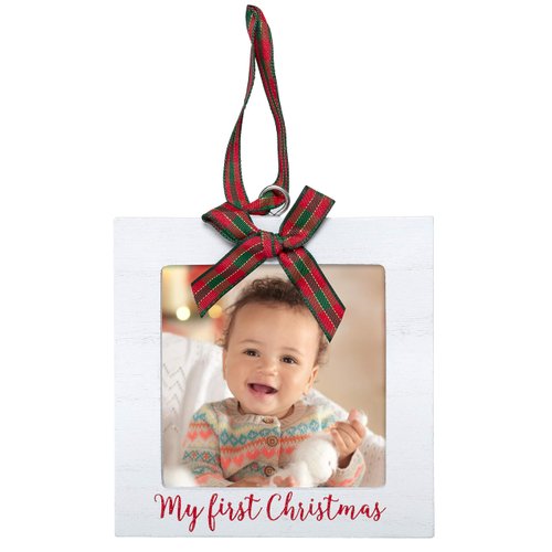 Kate & Milo My First Christmas Photo Ornament, Babys First Christmas Tree Ornament, Newborn Photo Holiday Keepsake, New and Expecting Parents Gift, Rustic