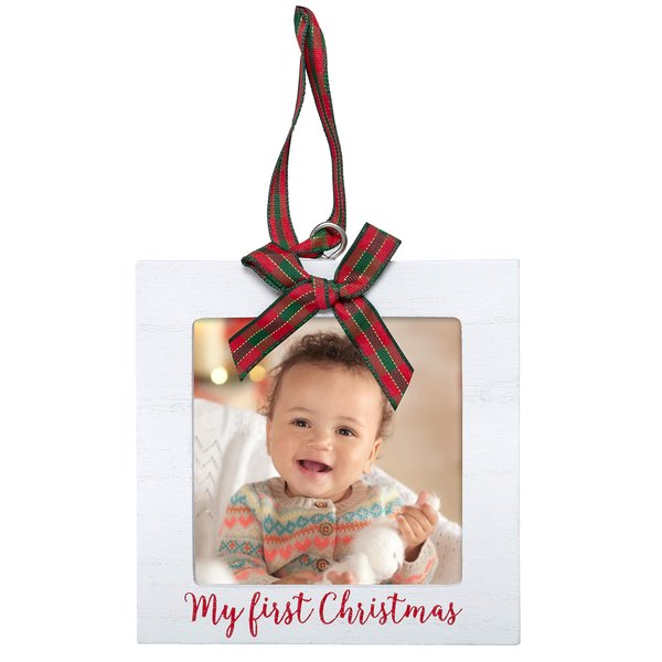Kate & Milo My First Christmas Photo Ornament, Babys First Christmas Tree Ornament, Newborn Photo Holiday Keepsake, New and Expecting Parents Gift, Rustic