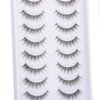 outopen 10 Pairs Clear Band Manga Lashes Natural Look 12MM Anime Lashes Spiky Japanese Korean Asian False Eyelashes Look Like Individual Clusters (T07|5-11MM)
