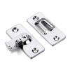 WANLIAN Door Hasp Latch 90 Degree, Stainless Steel Safety Angle Locking Latch for Push/Sliding/Barn Door, Satin Nickel